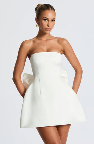 Abbey Mini Dress - Ivory - Napalia