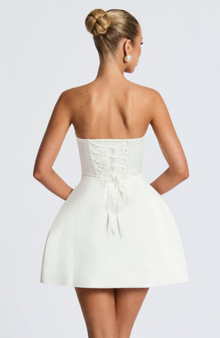 Abbey Mini Dress - Ivory - Napalia