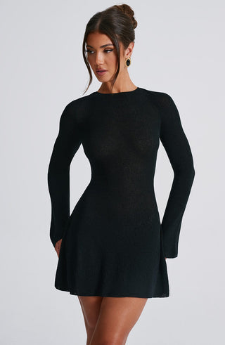Adalee Mini Dress - Black - Napalia