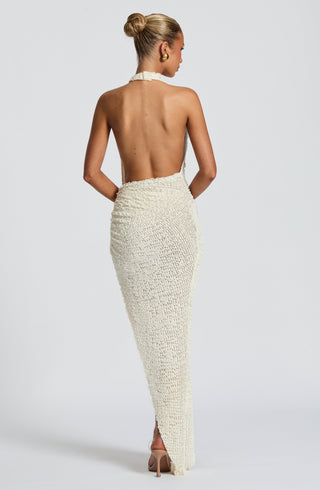 Airla Midi Dress - Ivory - Napalia