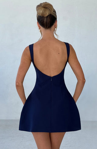 Alana Mini Dress - Navy - Napalia