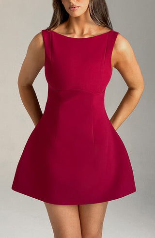 Alana Mini Dress - Wine - Napalia