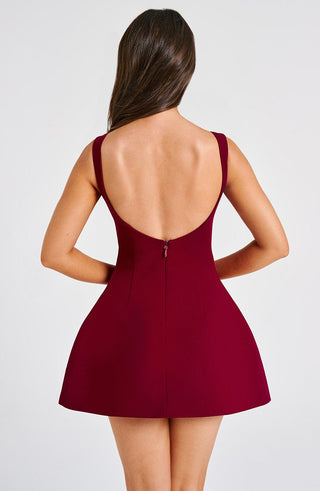 Alana Mini Dress - Wine - Napalia