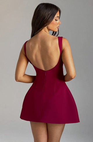Alana Mini Dress - Wine - Napalia