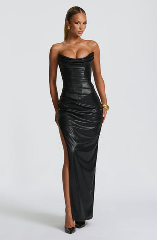 Alba Maxi Dress - Black - Napalia