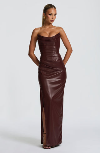 Alba Maxi Dress - Burgundy - Napalia