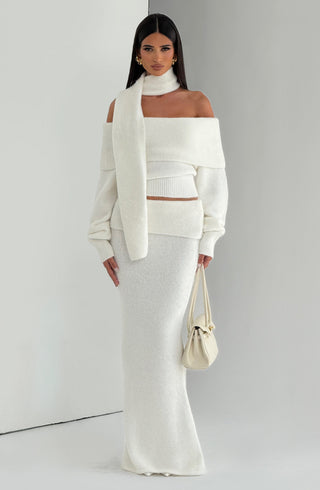 Andie Maxi Skirt - Ivory - Napalia
