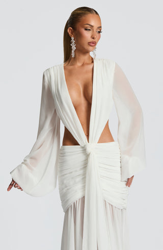 Andrina Maxi Dress - Ivory - Napalia