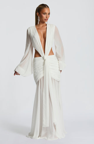 Andrina Maxi Dress - Ivory - Napalia