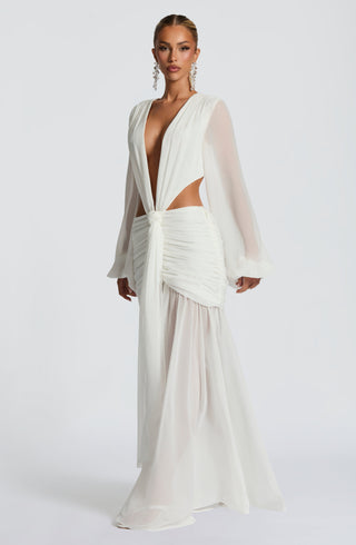 Andrina Maxi Dress - Ivory - Napalia