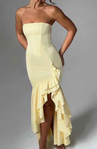 Angelina Maxi Dress - Lemon - Napalia