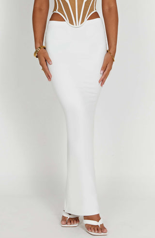 Astrid Maxi Skirt - White - Napalia