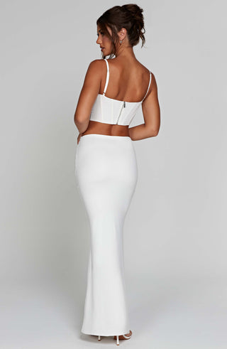 Astrid Maxi Skirt - White - Napalia