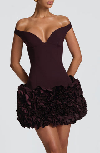 Aveta Mini Dress - Plum - Napalia