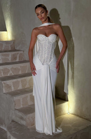 Carina Maxi Dress - Ivory - Napalia
