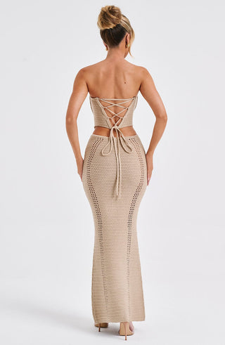 Chayenne Maxi Skirt - Beige - Napalia