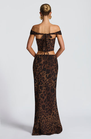 Chrysoula Maxi Skirt - Leopard Print - Napalia