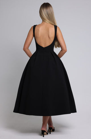 Clarabella Midi Dress - Black - Napalia