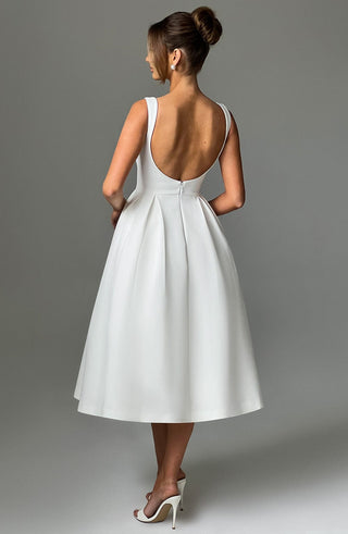 Clarabella Midi Dress - Ivory - Napalia