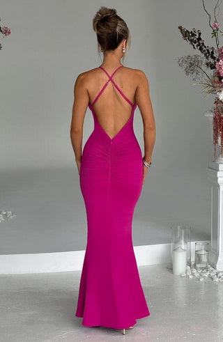 Constantina Maxi Dress - Hot Pink - Napalia