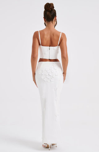 Dalary Maxi Skirt - White - Napalia