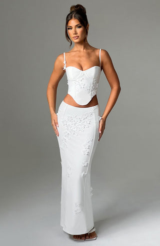 Dalary Maxi Skirt - White - Napalia