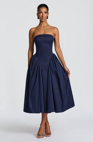 Darla Midi Dress - Navy - Napalia
