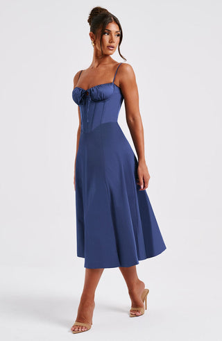 Deanna Midi Dress - Navy - Napalia