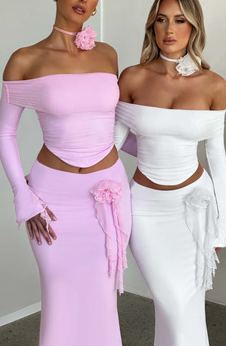 Deema Maxi Skirt - Ivory - Napalia