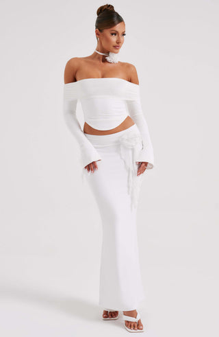 Deema Maxi Skirt - Ivory - Napalia