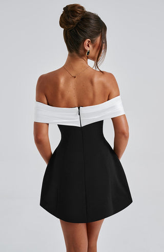 Delta Mini Dress - Black/White - Napalia