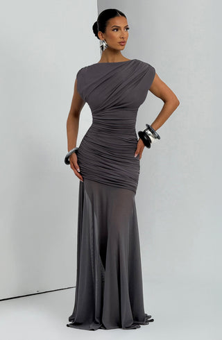 Demelza Maxi Dress - Charcoal - Napalia