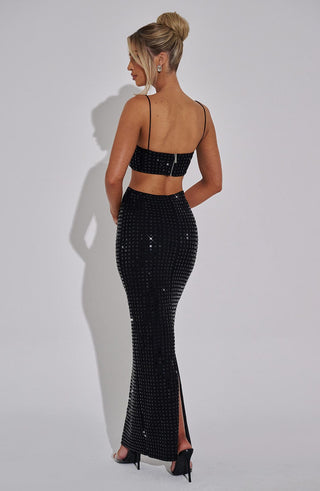 Dimity Maxi Skirt - Black - Napalia