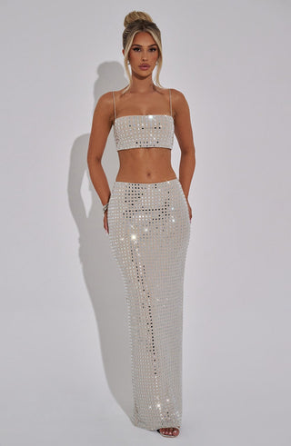 Dimity Maxi Skirt - Nude - Napalia