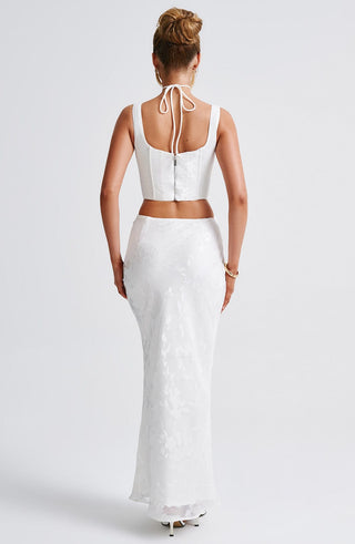 Elizabeth Maxi Skirt - Ivory - Napalia