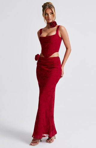 Elizabeth Maxi Skirt - Red - Napalia