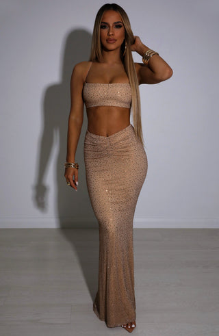Eloise Maxi Skirt - Bronze - Napalia