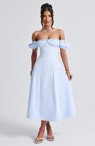 Elora Midi Dress - Blue - Napalia