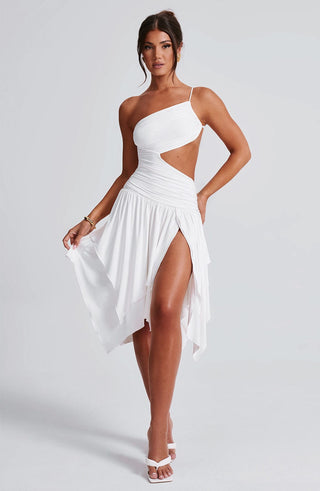 Emeline Midi Dress - White - Napalia