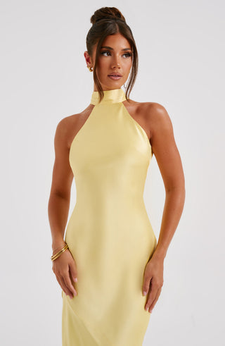 Etta Maxi Dress - Lemon - Napalia
