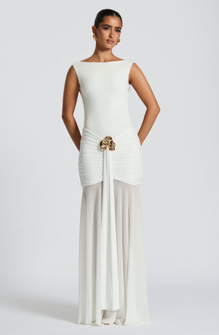 Fae Maxi Skirt - White - Napalia