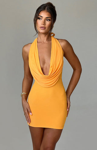 Fallon Mini Dress - Tangerine - Napalia