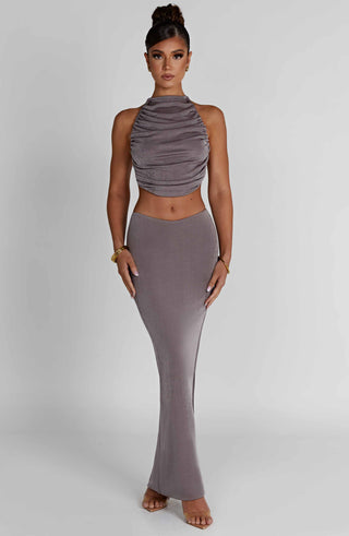 Fifi Maxi Skirt - Charcoal - Napalia