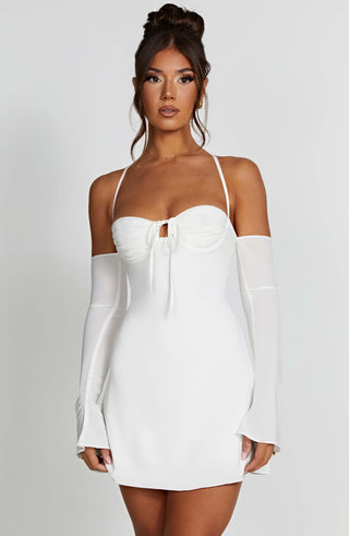 Fiona Mini Dress - Ivory - Napalia