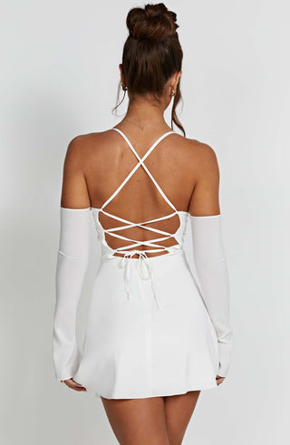 Fiona Mini Dress - Ivory - Napalia