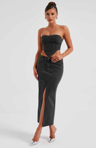 Flor Maxi Skirt - Black - Napalia