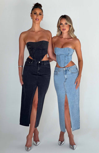 Flor Maxi Skirt - Black - Napalia