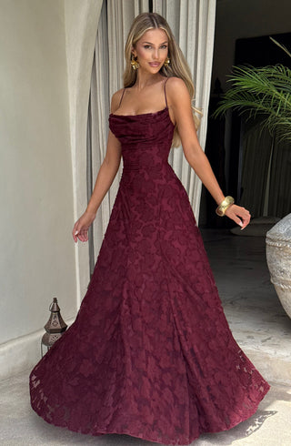 Francis Maxi Dress - Cherry Lacquer - Napalia