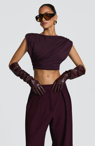 Frankie Gloves - Plum - Napalia