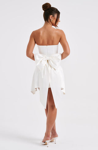 Freja Mini Dress - Ivory - Napalia